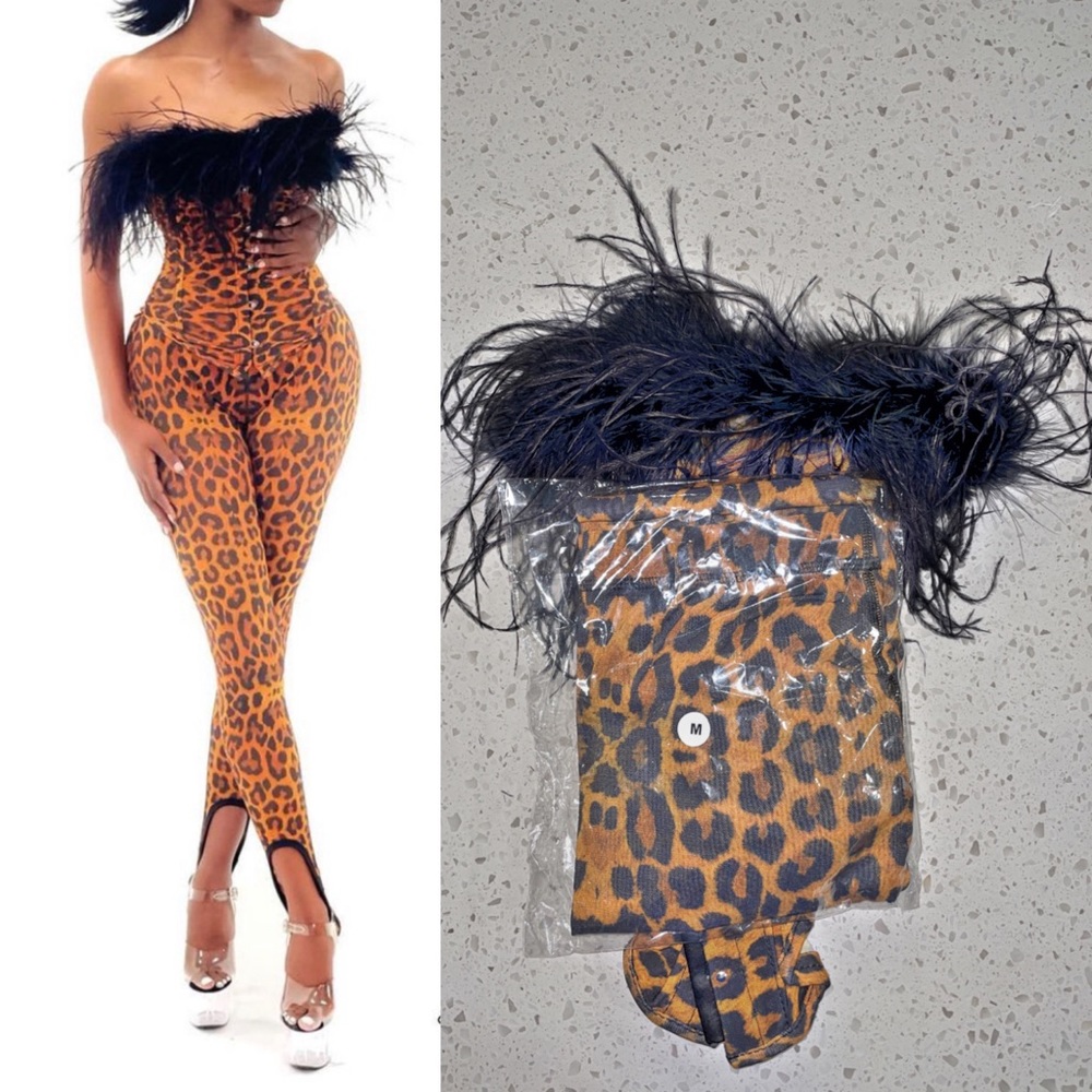 Leopard Corset & Leggings set